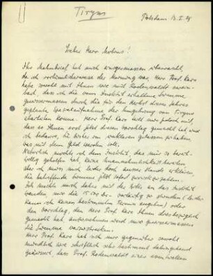 H. Lehmann an H. Möbius
