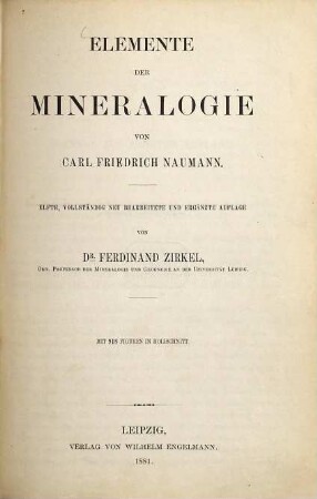 Elemente der Mineralogie