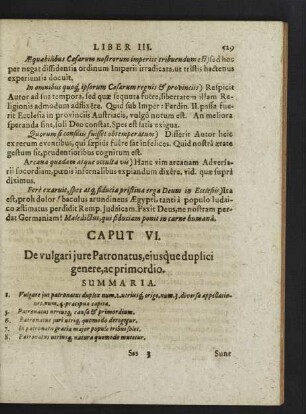 Caput VI. De vulgari iure Patronatus, eiusque duplici genere, ac primordio.