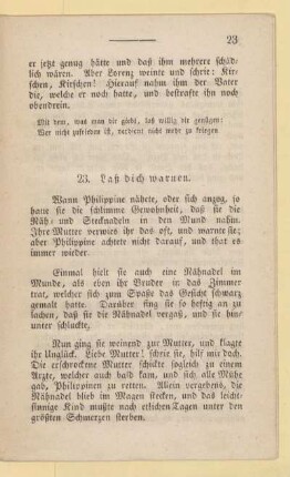 23. Laß dich warnen