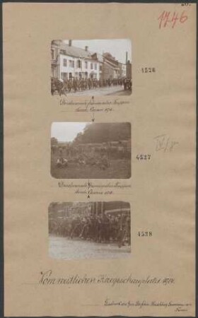 Durchmarsch französischer Truppen durch Couvin 1914