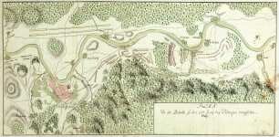 WHK 21 Österreichischer Sukzessionskrieg 1740-1748 bis zum Aachener Frieden: Plan der Schlacht bei Dettingen, 27. Juni 1743