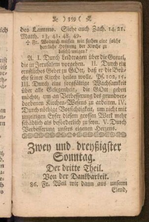 Zwey und dreyßigster Sonntag