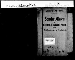 Volksschulen zu Breitscheid. U.a. Lehrerstellen, Verhältnisse der Schule. Bd. 1