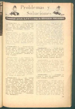 Problemas y soluciones : Consultorio gratuito de PBT a cargo de Napoleón Verdadero