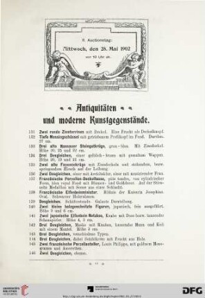 Antiquitäten und moderne Kunstgegenstände (Nr. 131-541)