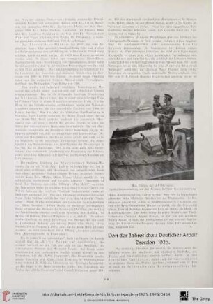 Von der Jahresschau Deutscher Arbeit: Dresden 1926