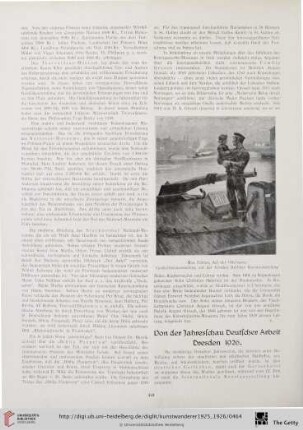 Von der Jahresschau Deutscher Arbeit: Dresden 1926