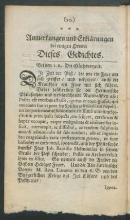 Anmerkungen und Erklärungen bei einigen Ortern Dieses Gedichtes.
