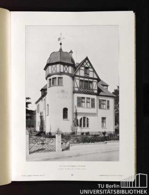 10. Villa auf der Mathildenhöhe in Darmstadt. Architekt: Geh. Baurat Dr. von Wallot, Dresden.