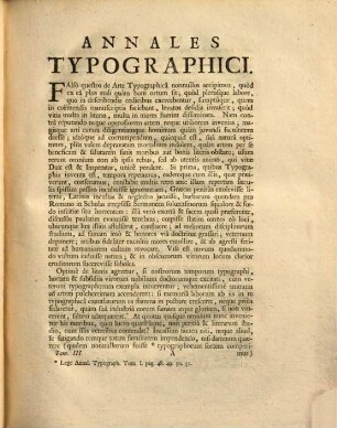 Annales Typographici, Tomi tertii, pars prior [3,1]. Annales typograpici ab anno M.D.XXXVI. ad annum M.D.LVII. continuati ; Pars Prior