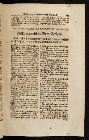 135-155, Auslegung nach dem Wort-Verstand