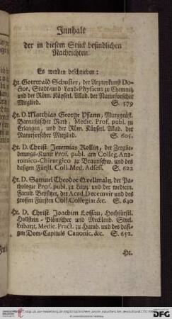 Innhalt der in diesem Stueck befindlichen Nachrichten