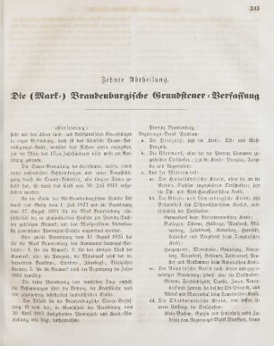 Zehnte Abtheilung. Die (Mark-) Brandenburgische Grundsteuer-Verfassung