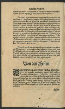 Von den Festen.