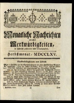 Herbstmonat, MDCCLXV