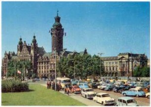 Messestadt Leipzig : neues Rathaus ; Wilhelm-Leuschner-Platz