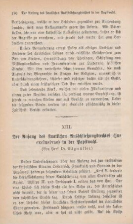 170-185 Der Anfang des staatlichen Ausschließungsrechtes (jus exclusivae) in der Papstwahl