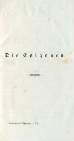 Die Epigonen