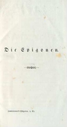 Die Epigonen