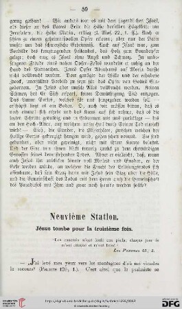 Neuvième Station. Jésus tombe pour la troisième fois