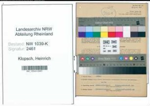 Entnazifizierung Heinrich Klopsch , geb. 25.04.1890 (Tankwart)