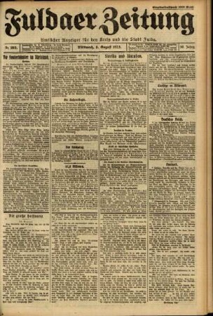 Ausgabe vom Mittwoch, den 08. August 1923.