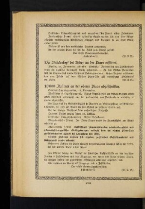 10000 Italiener an der oberen Piave abgeschnitten.