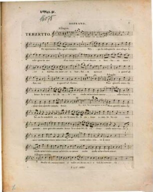 TERZETTO (Tremate, empi, tremate!) per il Soprano, Tenore e Basso con accompagnamento dell'Orchestra. Composto da L. van BEETHOVEN. Op: 116. Proprietà dell'Editore
