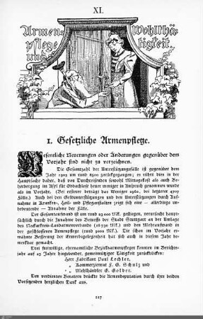 Armenpflege und Wohlthätigkeit.