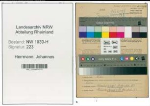 Entnazifizierung Johannes Herrmann , geb. 07.12.1880 (Dekan)