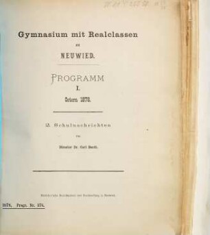 Programm : Ostern ... 1877/78