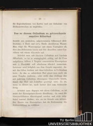 Das zu diesem Collodium zu gebrauchende negative Silberbad