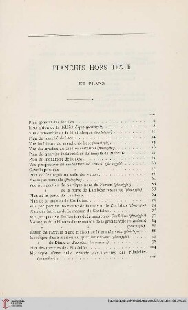 Planches hors texte et plans