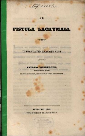 De fistula lacrymali