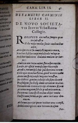 Hexametri Carminis Liber II.