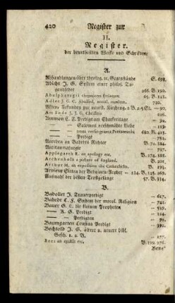II. Register der beurtheilten Werke und Schriften
