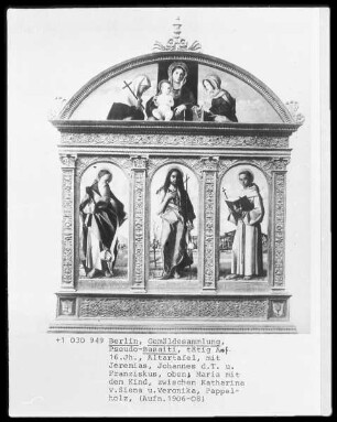 Altartafel mit drei Heiligen