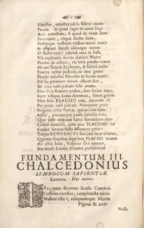 Fundamentum III. Chalcedonius.