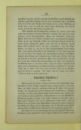 Churfürst Christian I