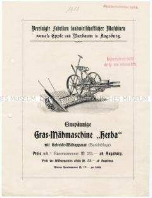 Grasmähmaschine "Herba"