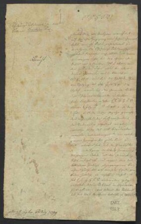 Schreiben des Amtskellerers von Bensheim vom 14. März 1799 an den kurfürstlich-mainzischen Hofkriegsrat betreffend Schatzungsausstände in der Kellerei.