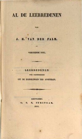 Al de leerredenen, 14. Leerredenen over Bijzonderheden uit de Handelingen der Apostelen