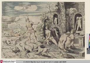 [Diana et ses Nymphes au bain; Diana and Actaeon; Diana und Aktäon]