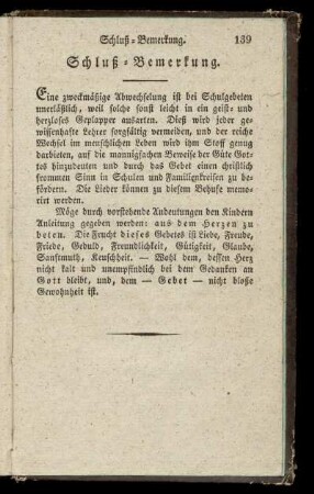 Schluß-Bemerkung