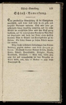 Schluß-Bemerkung