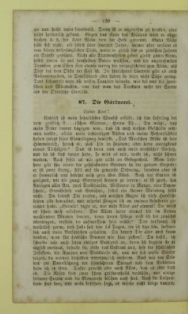 87. Die Gärtnerei