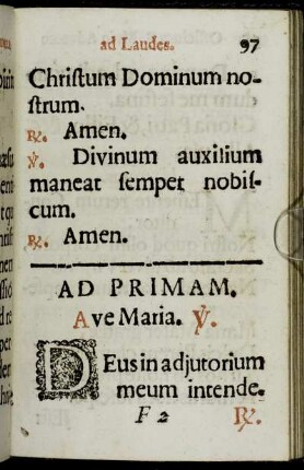Ad Primam.