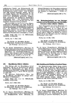 Bezeichnung höherer Schulen : [Erziehung] ; [Für das Reich] ; [Amtliche Erlasse] ; [Amtlicher Teil]