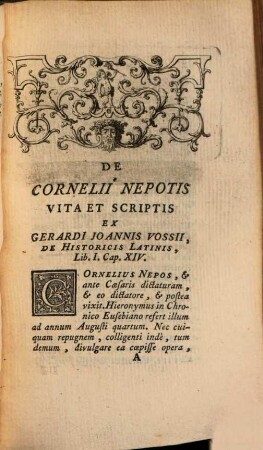 Cornelii Nepotis De vita excellentium imperatorum